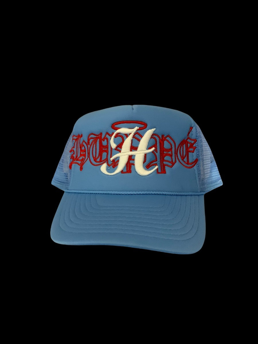 Huppe Official Hat -  Baby Blue & Red